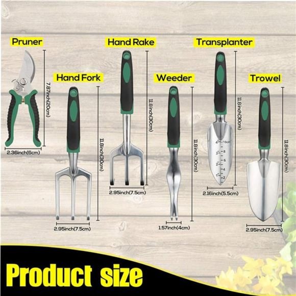 Garden Planting Tools Set ,Aluminum Hand Tool w Apron,Storage Tote Bag - 11 - Picture 7 of 7